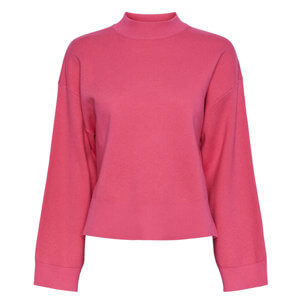 Pieces Fenda Pink High Neck Knitted Pullover